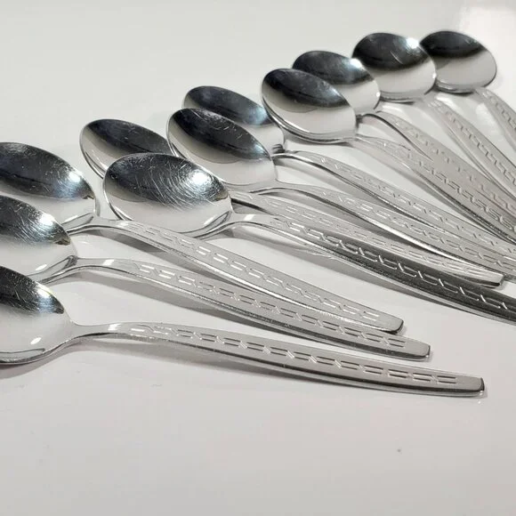 12 Rostfrei Small Tea DemitasseSpoons - Picture 2 of 11